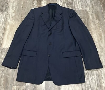 Daniel Cremieux Collection Men 42L Sport Coat Loro Piana Wool Blue Blazer  Italy - Image 1 of 4