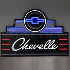 Panneau néon Chevelle Chevrolet sous licence DEL Flex en acier boîte 29ADCCL