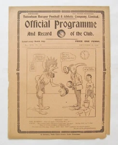 TOTTENHAM HOTSPUR v WEST HAM UNITED Reserves 1923/1924 (26/12/23) Fair/Good Cond - Picture 1 of 3
