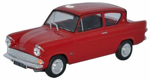 Nuova Oxford Diecast Cararama 1:43 Ford Anglia 105E Saloon Monaco Red - CR040 - Immagine 1 di 1