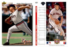 Jerry Don Gleaton 1992 Upper Deck Baseball Card 601  Detroit Tigers