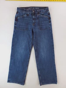 American Eagle Jeans Womens 4 Blue Stovepipe Relaxed Baggy Grunge Skater Y2K 90s - Picture 1 of 15
