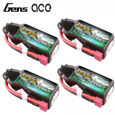 4X GensAce Bashing 2200mAh 11.1V 35C G-Tech 3S Lipo Battery Deans For RC Crawler - Image 1 of 4