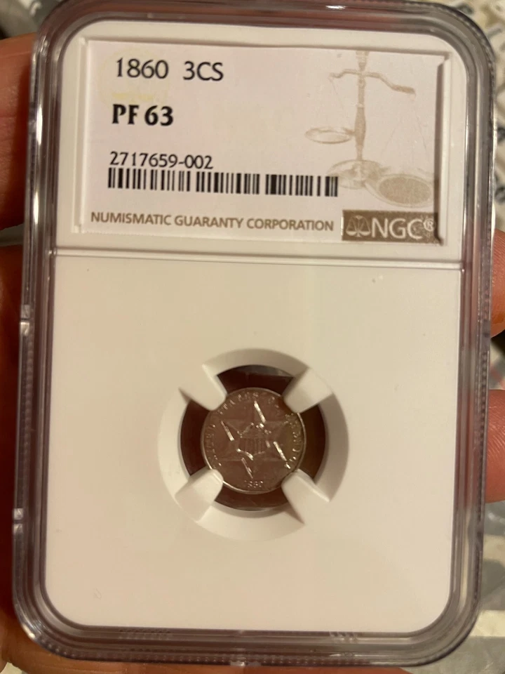 1860 3 CENT SILVER PR-63 - Image 1 of 4
