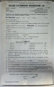 JUNIOR JR WALKER & THE ALL STARS PERFORMANCE GIG APPEARANCE CONTRACT 29/08/1967 - Picture 1 of 4