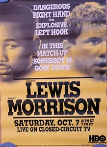 Lennox Lewis vs Tommy Morrison official fight poster - Picture 1 of 1