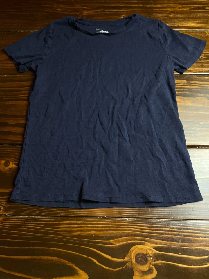 Merona Shirt Women's Size XL Blue The Ultimate Tee Solid Plain Short Sleeve - Image 1 of 4