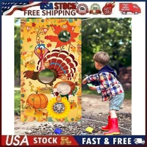 Thanksgiving Games - Thanksgiving Bean Bag Toss Game with 3 Bean Bags for Adu... - Picture 1 of 13