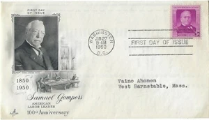 6 '50-'53 FDCs Samuel Gompers, Amer. Chemical Soc., Wash terr., LA Purchas - Picture 1 of 6
