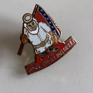 Rebel Surrender Like Hell Lapel Pin Button 1" Vintage Civil War LA Enamel Pin - Picture 1 of 2