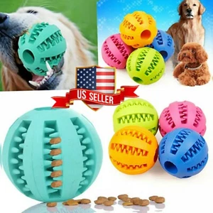 Dog Gum Cleaner Chew Toy Puppy Pet Teeth Dental Bite Rubber Ball Healthy Treat - Picture 1 of 12