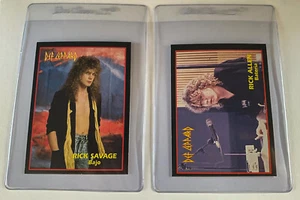 Lot Of 2 Def Leppard Band Rick Allen 1994 International Rock Cards Rick Savage - Picture 1 of 3