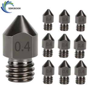 10 PIEZAS boquilla extrusora boquillas de acero endurecido MK8 0,4 mm para piezas de impresora 3D - Imagen 1 de 6