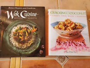 Cookbooks Lot Of Two (Wok Oriental to American; Thai Coconut) Free Shipping - Bild 1 von 3