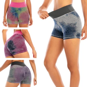 Ladies Tik Tok High Waist Butt Lift Scrunch Booty Pants Yoga Shorts Gym Leggings - Picture 1 of 16