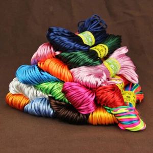 20meters 2.5mm Satin Nylon Rope Cord Thread Braided Beading String DIY Jewelry - Picture 1 of 29
