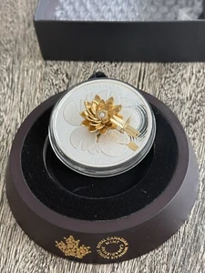 2024 - Die Libelle und die Blüte - 50 $ 5 oz Uhr reines Silber Uhrwerk Münze - Kanada - Bild 1 von 6
