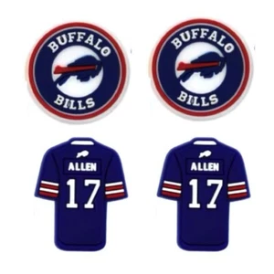 Equipo de fútbol americano NFL Buffalo Bills para zapatos Crocs dijes Jibbitz - 4 piezas - Imagen 1 de 1