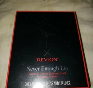 Revlon LIMITED EDITION Never Enough Lip Kit by Ashley Graham RED Shade Full Size - Picture 1 of 4