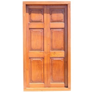 Large Antique Anglo Indian Teak Double Door & Frame 19th century - Picture 1 of 12