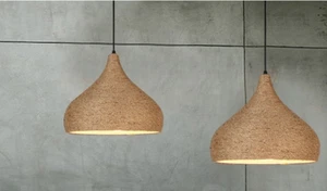 Colgante hecho a mano cuerda de luz marrón luz de techo cocina comedor sala E27 - Imagen 1 de 25
