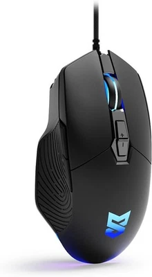 Ergonomic Wired Gaming Mouse 7200 Optical 8 Programmable Buttons RGB Light - Image 1 of 4