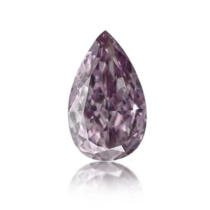 0.11 Ct. Fancy Pink-Purple Natural Loose Diamond Pear I1 GIA Certified Rare Gift - Picture 1 of 7