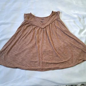 Top sin mangas Sonoma XL marrón elástico con volantes ligero fluido A28 para mujer - Imagen 1 de 5