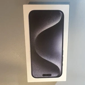 Oryginalne pudełko na APPLE iPhone 15 Pro Max iPhone Box (puste) - białe niebieskie tytanowe - Zdjęcie 1 z 4