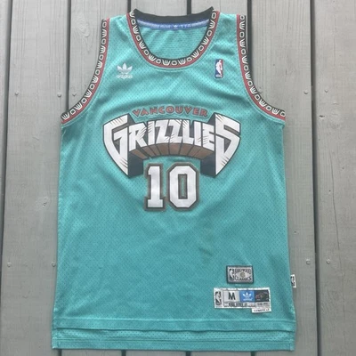 Camiseta deportiva Vancouver Grizzlies #10 Mike Bibby 98-99 Adidas HWC longitud +2 talla mediana Foto 1 de 4