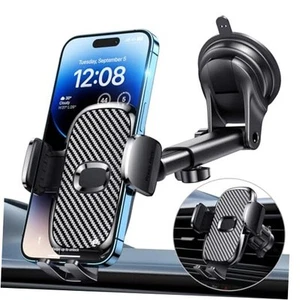 Supporto Telefono Auto [Ventosa 360° Grado Militare]Porta Telefono Auto Supporto Telefono - Foto 1 di 8