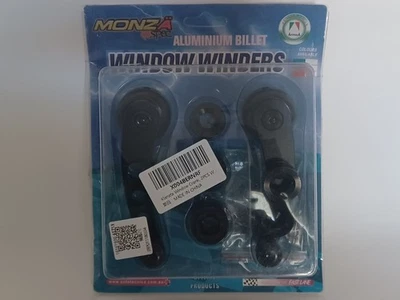 Manija de ventana de aluminio Billet negro, juego de 2 bielas Chevy Ford Mopar 4,25" Foto 1 de 4