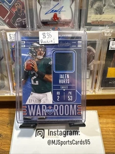 2020 Panini Absolute Jalen Hurts RC War Room Patch /199 Eagles Rookie - Picture 1 of 6