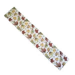 Woven Tapestry Fall Leaves Table Runner Holiday Thanksgiving Autumn Decor 71" - Picture 1 of 12