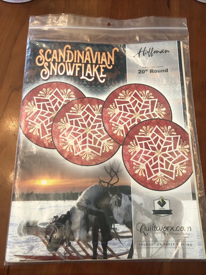 Nuevo patrón de mesa de copo de nieve escandinavo Judy Niemeyer Foto 1 de 4