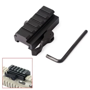 Adaptador de base de montaje de mira telescópica elevadora de desmontaje rápido de 5 ranuras para riel Picatinny QD QR de 20 mm - Imagen 1 de 13