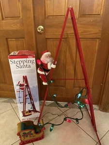 Vintage 2004 Mr. Christmas Stepping Santa Lights 15 Weihnachtslieder funktionstüchtig top - Bild 1 von 8