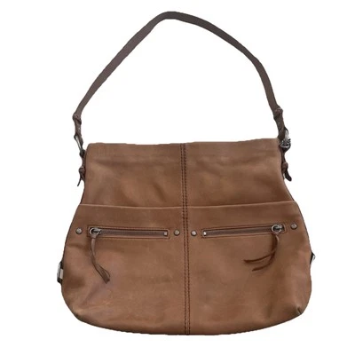 The SAK Ashland Bolso Cubo de Cuero Tabaco Cartera de Hombro Flecos Boho Western Foto 1 de 4