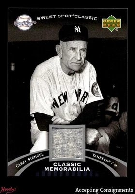 Camiseta Sweet Spot Classic Memorabilia 2007 #CMCS Casey Stengel usada en el juego Foto 1 de 2