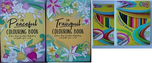 Adult Colouring Book, Mind Relaxing stress relief therapy, Tranquil, Peaceful A4 - Picture 1 of 17