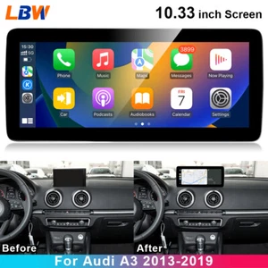 Reproductor de radio GPS para coche Android de 10,33"" Carplay navegación Wifi para Audi A3 2013-19 - Imagen 1 de 12