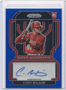 Cody Wilson 2022 Panini Prizm #RA-CY BLUE ROOKIE RC AUTO /149 Nationals - Picture 1 of 2