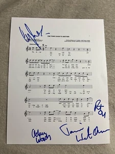 The Fixx Signed Autographed One Thing Leads To Another  Sheet Music Proof Rare - Picture 1 of 11