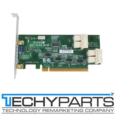 Supermicro AOC-SLG3-4E4R четырехпортовый внутренний SFF-8643 PCIe x16 поколение-3 NVMe HBA LFF - Изображение 1 из 3