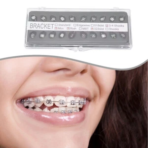 1Kit Dental Brace for Teeth Orthodontic Bracket Monoblock Roth/MBT 022 Hooks 345 - Foto 1 di 13