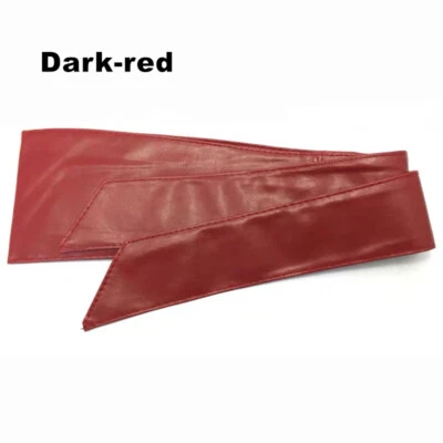 Moda Mujeres Imitación Cuero Cintura Cinturón Envolvente Alrededor Auto Corbata Lazo Cintura Ancha Foto 1 de 4