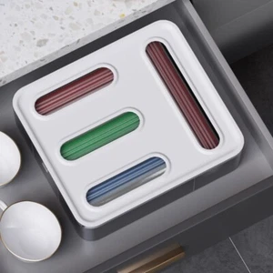 Storage organizer for Ziplock bags, acrylic kitchen drawer bag organizer - Picture 1 of 10