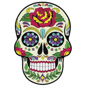 PARCHE GRANDE CALAVERA DE AZÚCAR bordado hierro DÍA DE LOS MUERTOS CALAVERA DÍA MUERTO - Imagen 1 de 2