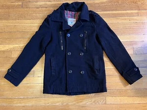 Zara Man Young Division Coat Boy’s Medium Black Wool - Picture 1 of 16