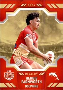 2024 Dolphins NRL TLA Special Edition Rivalry Card - Herbie Farnworth - Picture 1 of 3